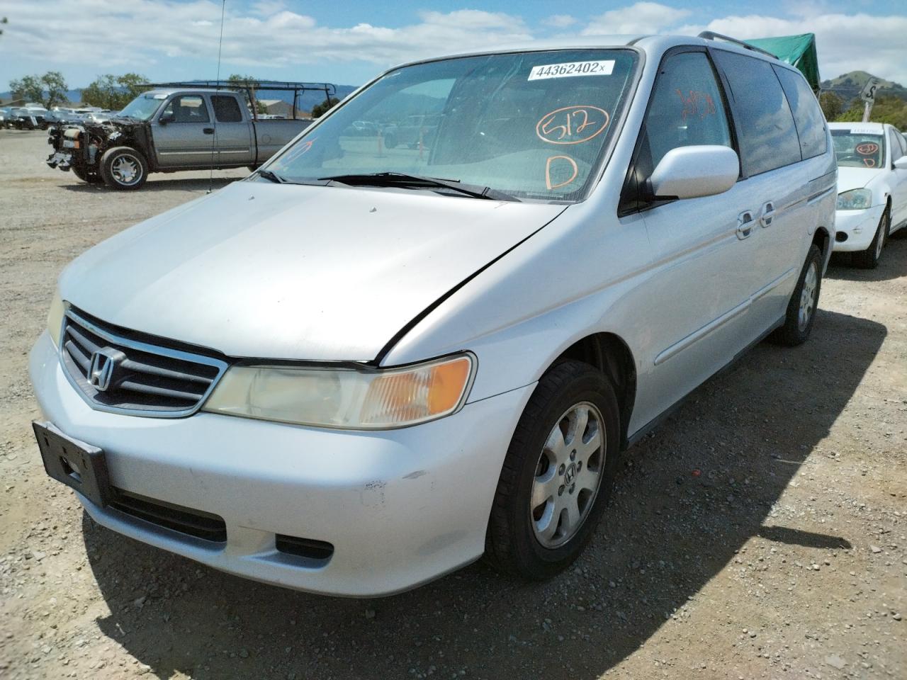 Photo 2 from auction – 2004 HONDA ODYSSEY EX with VIN 5FNRL18944B118115