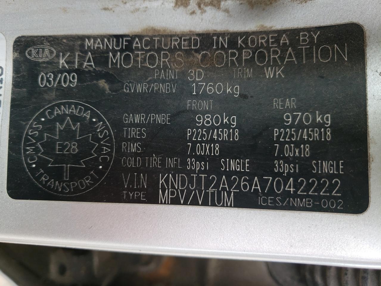Photo 10 from auction – 2010 KIA SOUL + with VIN KNDJT2A26A7042222