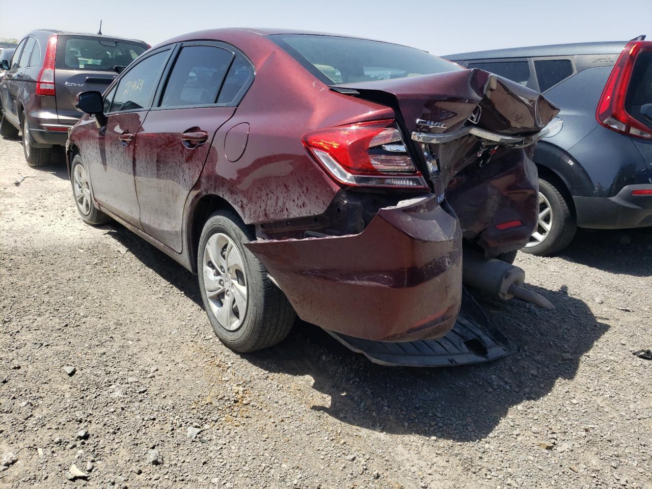 Photo 3 from auction – 2013 HONDA CIVIC LX with VIN 19XFB2F54DE043496