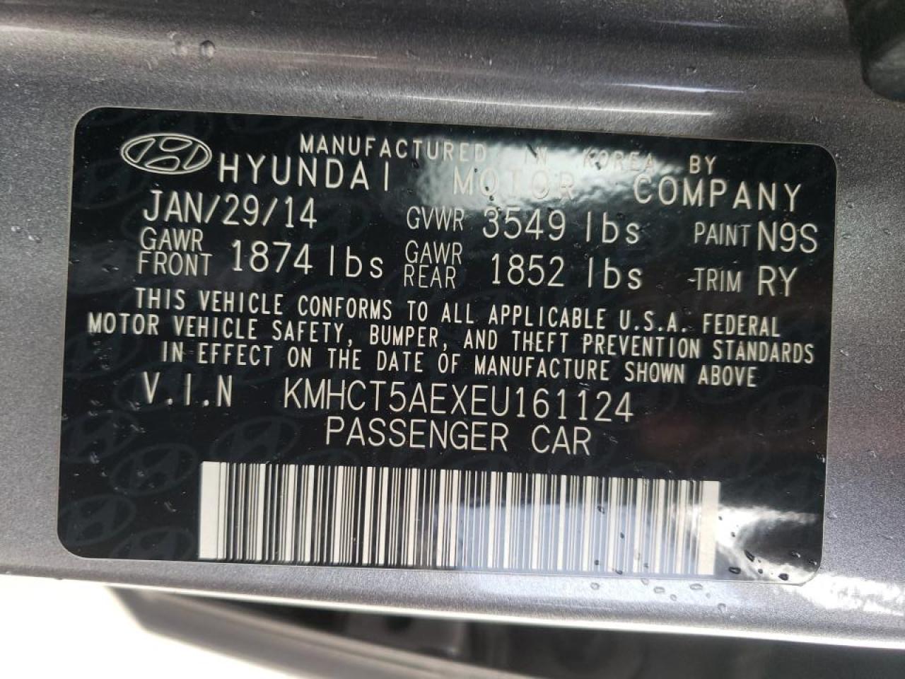 Photo 10 from auction – 2014 HYUNDAI ACCENT GLS with VIN KMHCT5AEXEU161124
