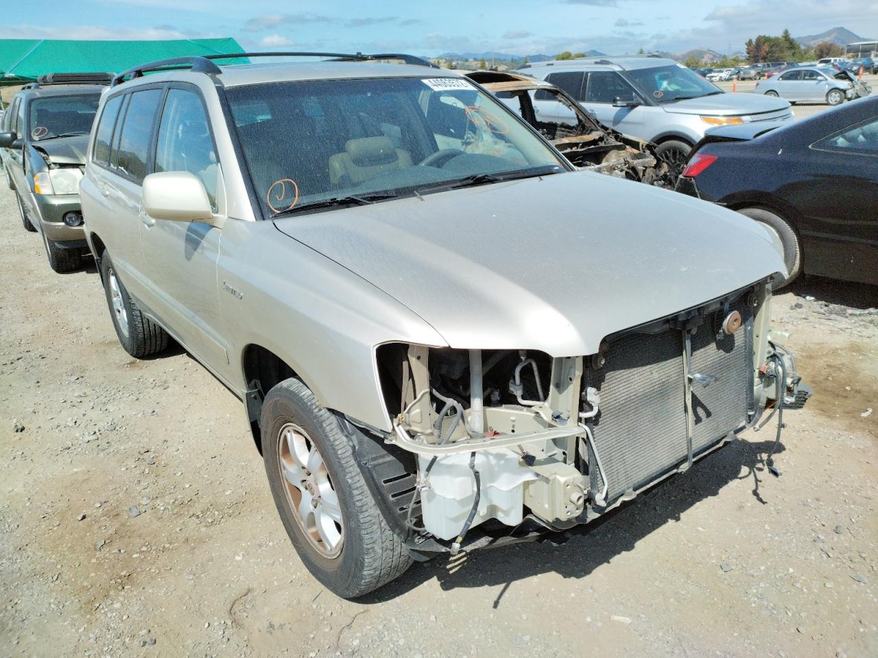 TOYOTA HIGHLANDER 2002 with VIN JTEGF21A920068490 - Photo from auction