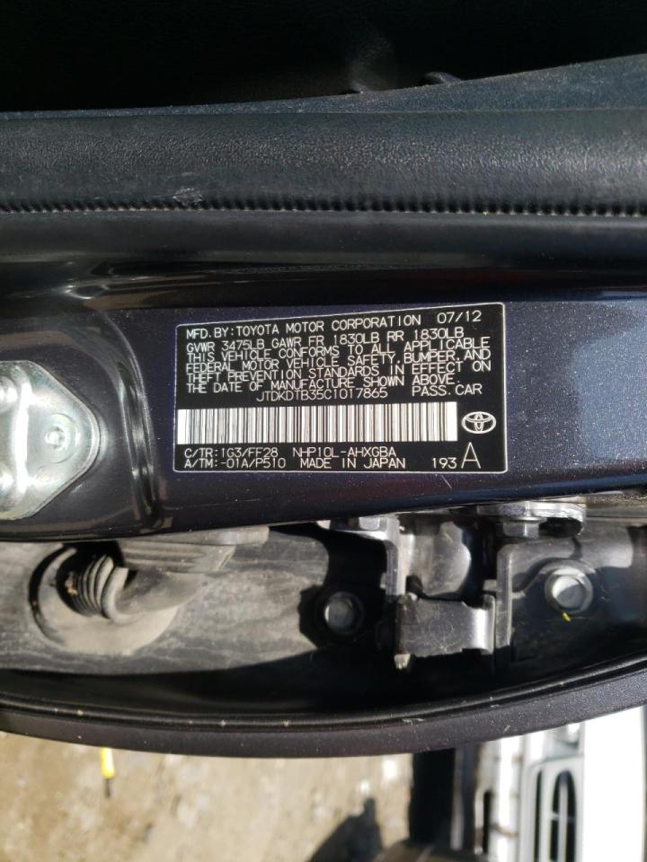 Photo 10 from auction – 2012 TOYOTA PRIUS C with VIN JTDKDTB35C1017865