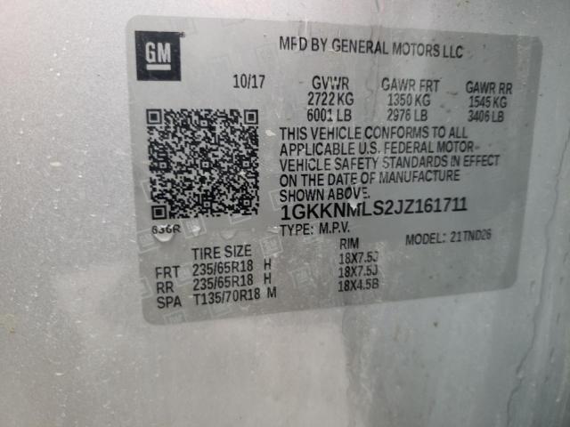 Photo 10 from auction – 2018 GMC ACADIA SLT with VIN 1GKKNMLS2JZ161711