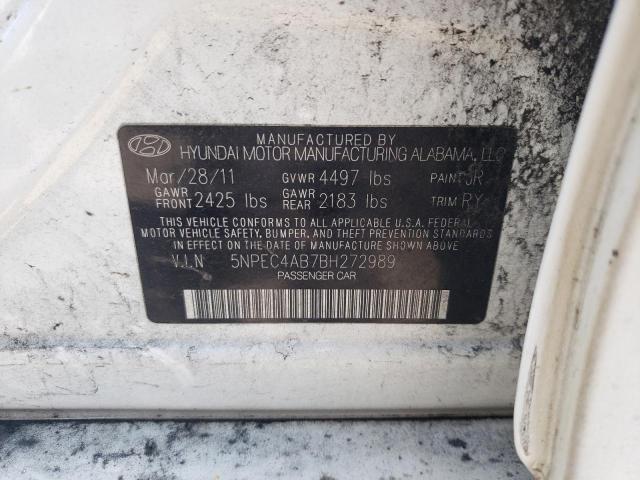 Photo 10 from auction – 2011 HYUNDAI SONATA SE with VIN 5NPEC4AB7BH272989