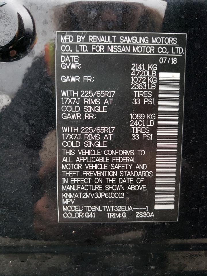 Photo 10 from auction – 2018 NISSAN ROGUE S with VIN KNMAT2MV3JP610013