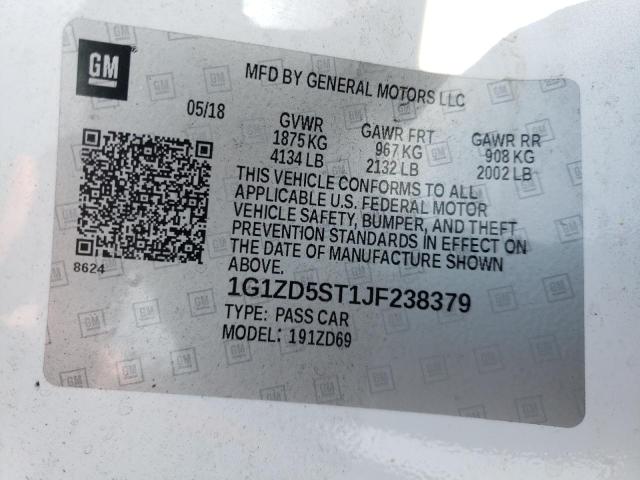 Photo 10 from auction – 2018 CHEVROLET MALIBU LT with VIN 1G1ZD5ST1JF238379