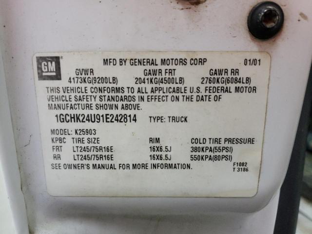Photo 10 from auction – 2001 CHEVROLET SILVERADO with VIN 1GCHK24U91E242814