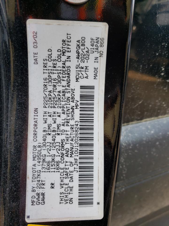 Photo 10 from auction – 2002 LEXUS RX 300 with VIN JTJHF10U120268243