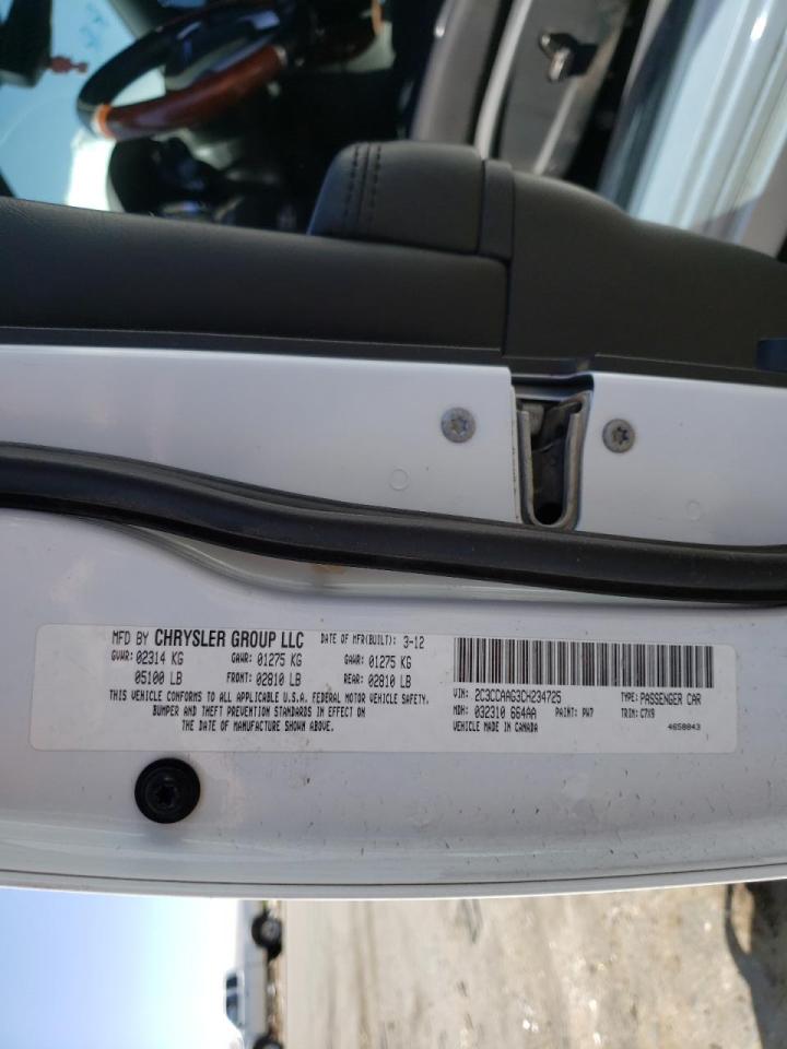 Photo 10 from auction – 2012 CHRYSLER 300 with VIN 2C3CCAAG3CH234725