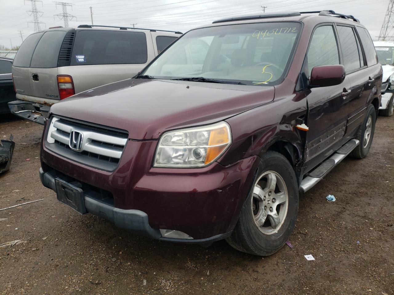Photo 2 from auction – 2007 HONDA PILOT with VIN 2HKYF18657H512172