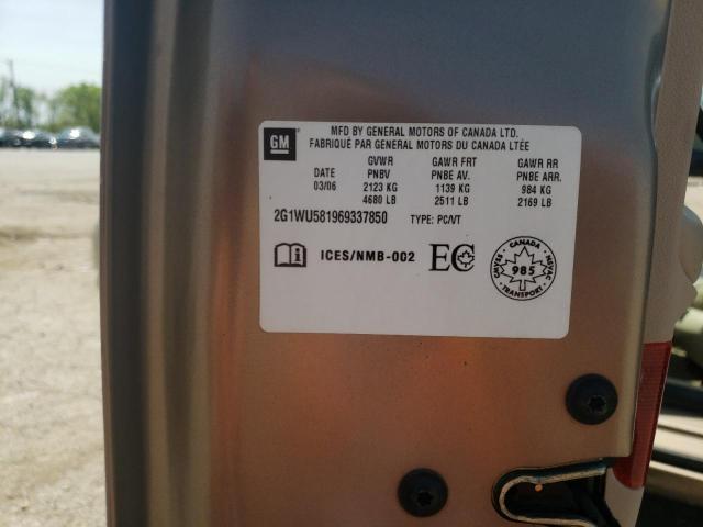Photo 10 from auction – 2006 CHEVROLET IMPALA LTZ with VIN 2G1WU581969337850