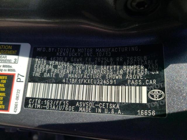 Photo 10 from auction – 2014 TOYOTA CAMRY L with VIN 4T1BF1FKXEU324591