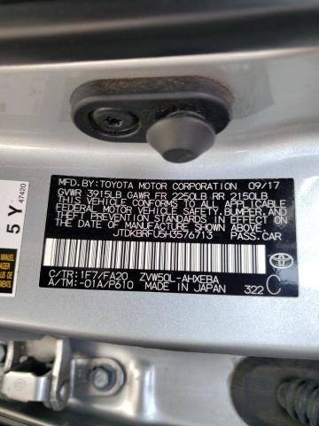 Photo 10 from auction – 2017 TOYOTA PRIUS with VIN JTDKBRFU5H3576713