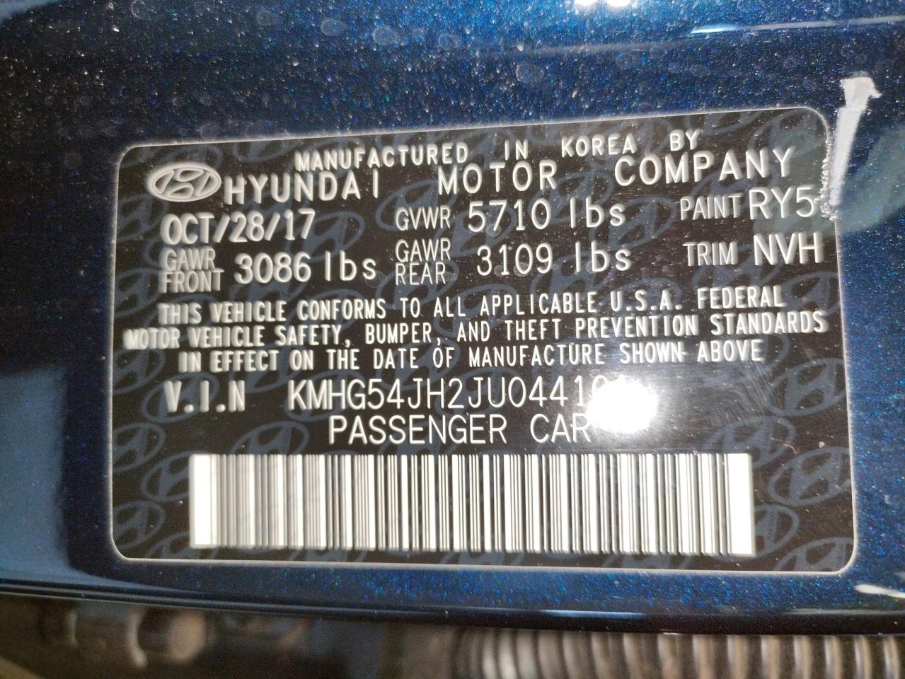 Photo 10 from auction – 2018 GENESIS G90 ULTIMA with VIN KMHG54JH2JU044101
