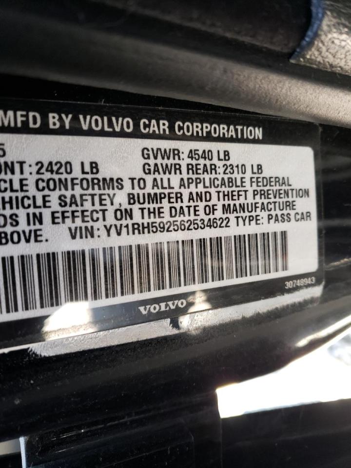 Photo 10 from auction – 2006 VOLVO S60 2.5T with VIN YV1RH592562534622