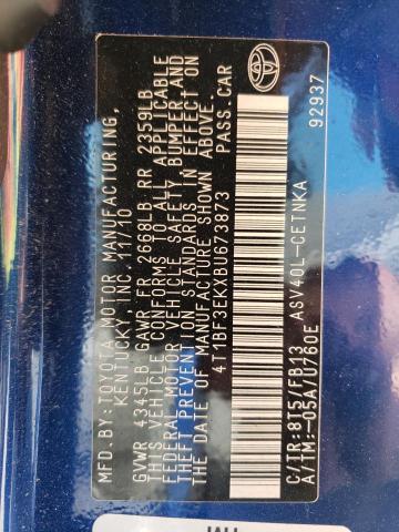 Photo 10 from auction – 2011 TOYOTA CAMRY BASE with VIN 4T1BF3EKXBU673873