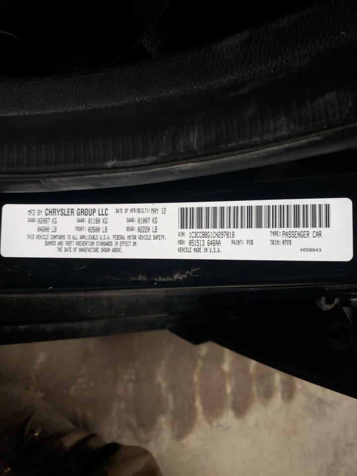 Photo 10 from auction – 2012 CHRYSLER 200 TOURIN with VIN 1C3CCBBG1CN297818