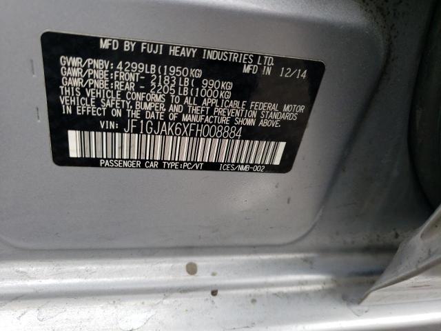 Photo 10 from auction – 2015 SUBARU IMPREZA PR with VIN JF1GJAK6XFH008884