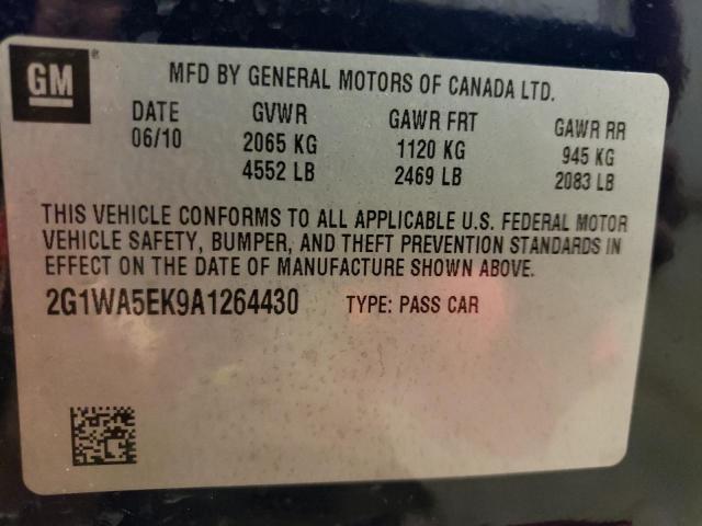 Photo 10 from auction – 2010 CHEVROLET IMPALA with VIN 2G1WA5EK9A1264430
