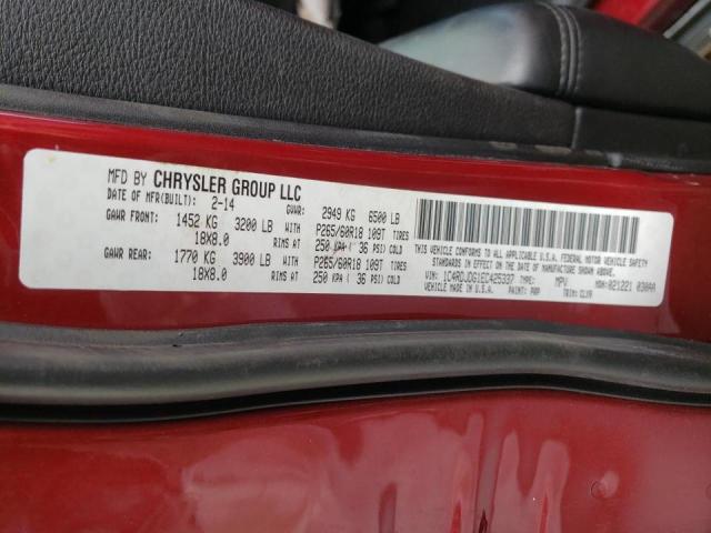 Photo 10 from auction – 2014 DODGE DURANGO LI with VIN 1C4RDJDG1EC425337