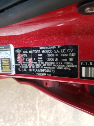 Photo 10 from auction – 2017 KIA FORTE LX with VIN 3KPFL4A78HE048773