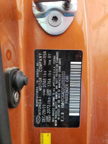 Photo 10 from auction – 2012 HYUNDAI VELOSTER with VIN KMHTC6AD2CU053333