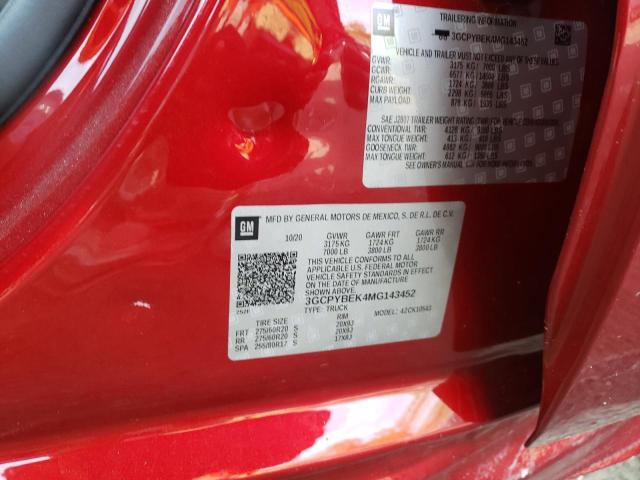 Photo 10 from auction – 2021 CHEVROLET SILVERADO with VIN 3GCPYBEK4MG143452