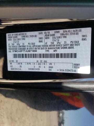 Photo 10 from auction – 2018 FORD ESCAPE S with VIN 1FMCU0F77JUB71890