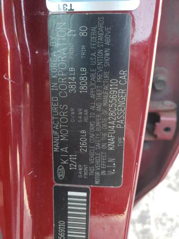 Photo 10 from auction – 2012 KIA FORTE EX with VIN KNAFU4A28C5569110
