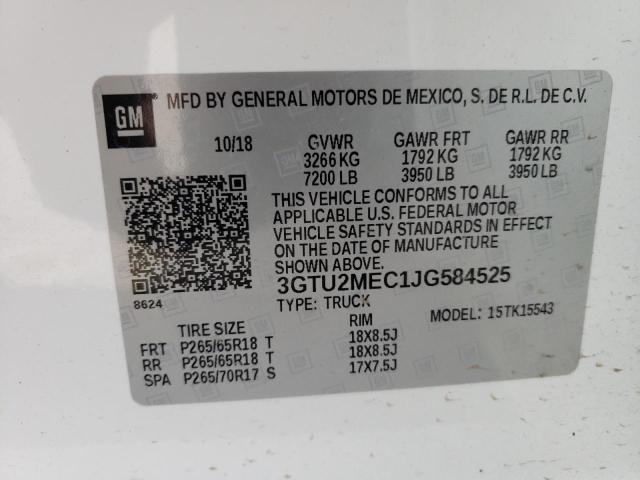 Photo 10 from auction – 2018 GMC SIERRA K15 with VIN 3GTU2MEC1JG584525