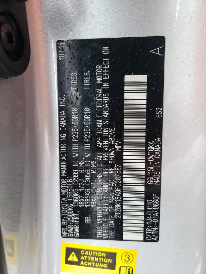 Photo 10 from auction – 2015 LEXUS RX 350 BAS with VIN 2T2BK1BA9FC287587