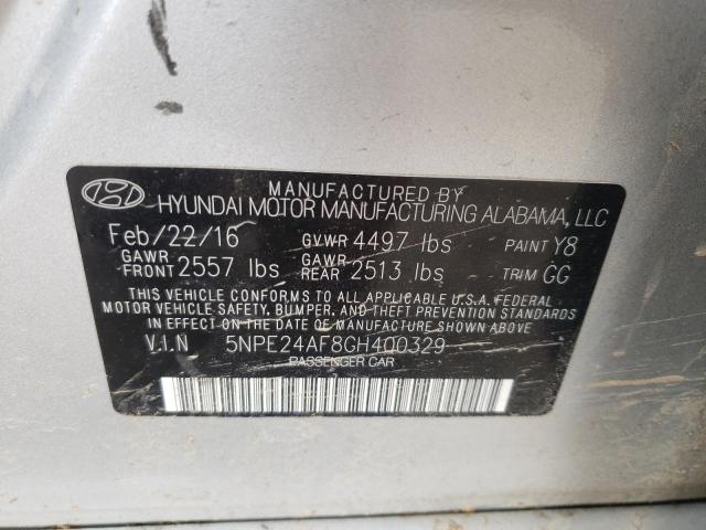 Photo 10 from auction – 2016 HYUNDAI SONATA SE with VIN 5NPE24AF8GH400329