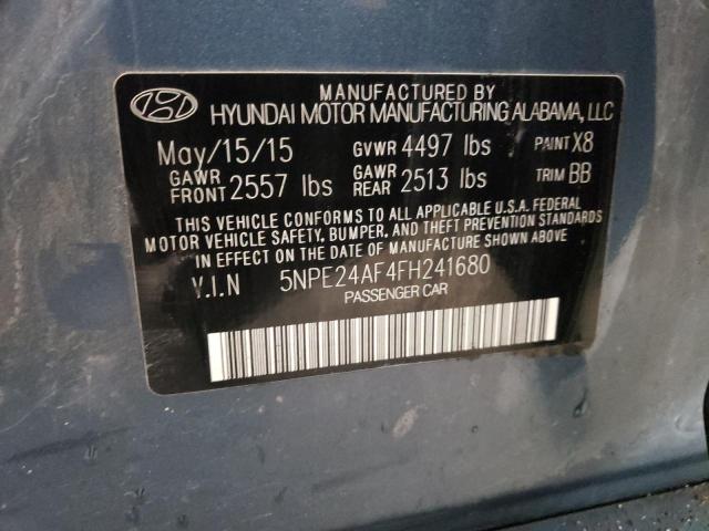 Photo 10 from auction – 2015 HYUNDAI SONATA SE with VIN 5NPE24AF4FH241680