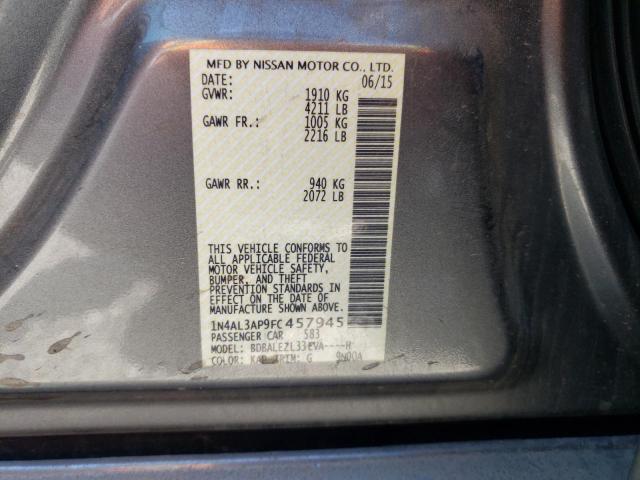 Photo 10 from auction – 2015 NISSAN ALTIMA 2.5 with VIN 1N4AL3AP9FC457945