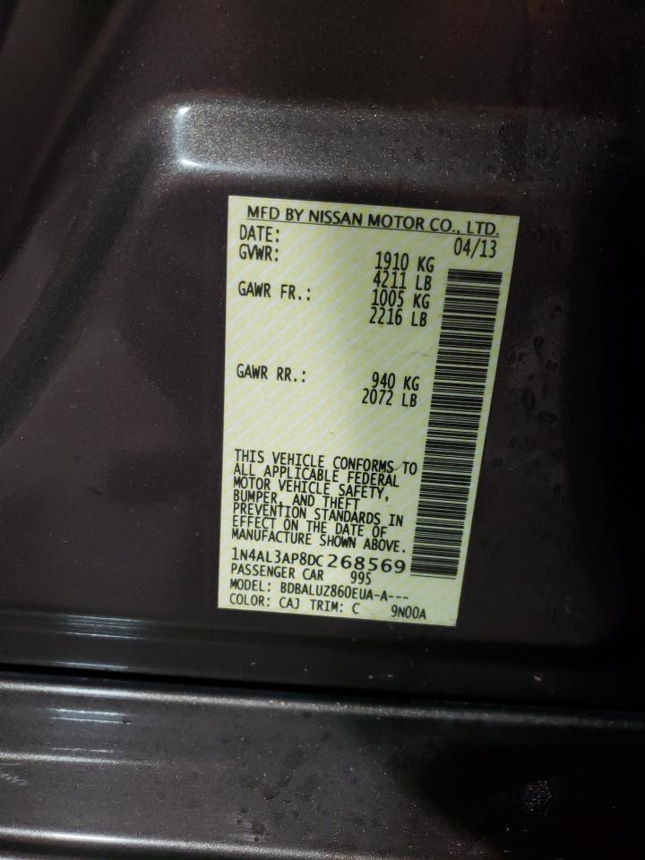 Photo 10 from auction – 2013 NISSAN ALTIMA 2.5 with VIN 1N4AL3AP8DC268569