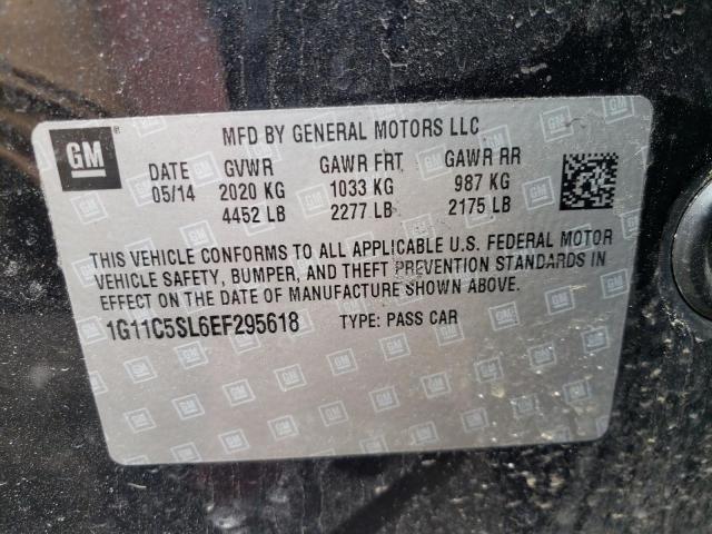 Photo 10 from auction – 2014 CHEVROLET MALIBU 1LT with VIN 1G11C5SL6EF295618