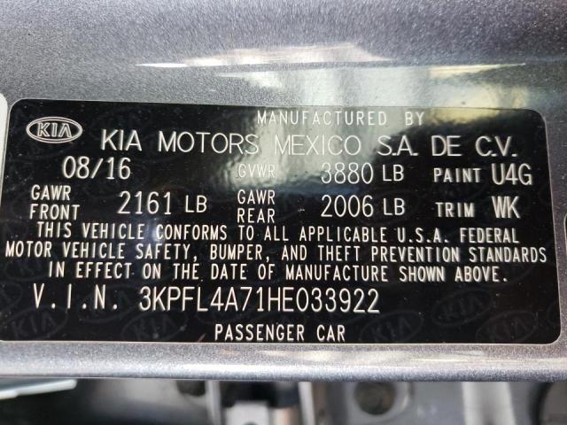 Photo 10 from auction – 2017 KIA FORTE LX with VIN 3KPFL4A71HE033922