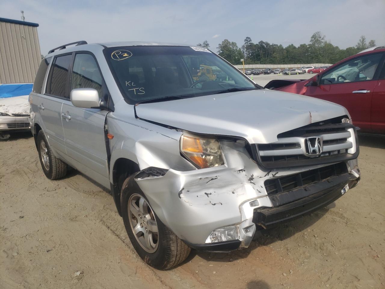 HONDA PILOT SE 2008 with VIN 5FNYF28348B026769 - Photo from auction