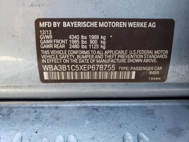 Photo 10 from auction – 2014 BMW 320 I with VIN WBA3B1C5XEP678755