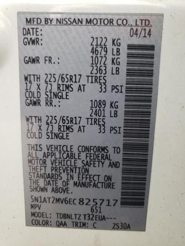 Photo 10 from auction – 2014 NISSAN ROGUE S with VIN 5N1AT2MV6EC825717