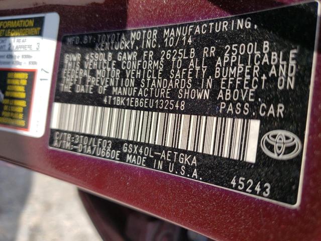 Photo 10 from auction – 2014 TOYOTA AVALON BAS with VIN 4T1BK1EB6EU132548