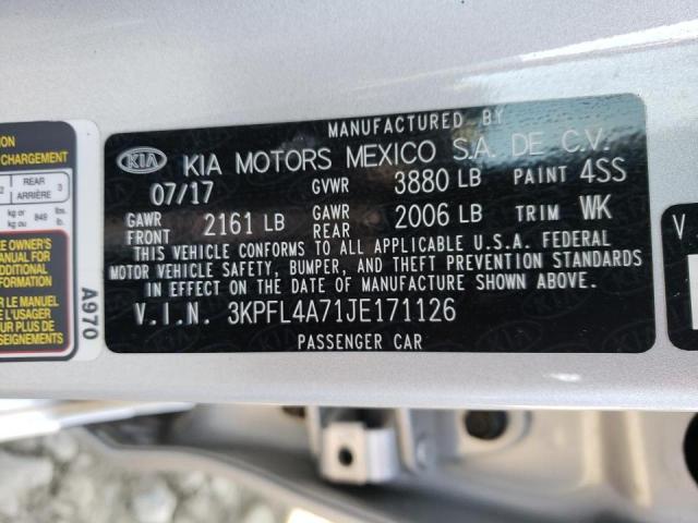 Photo 10 from auction – 2018 KIA FORTE LX with VIN 3KPFL4A71JE171126
