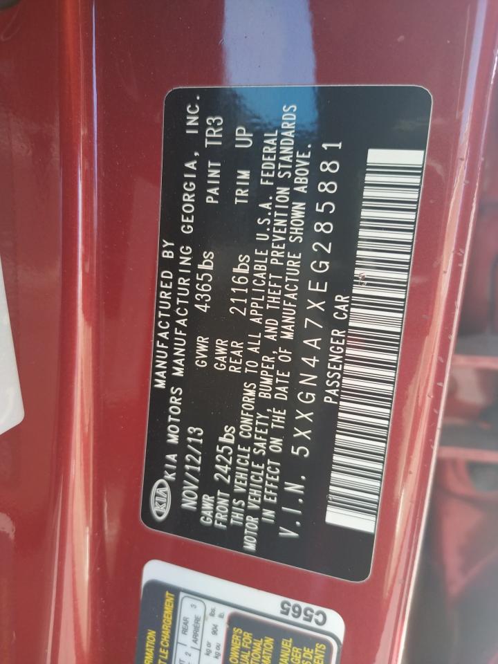 Photo 10 from auction – 2014 KIA OPTIMA EX with VIN 5XXGN4A7XEG285881