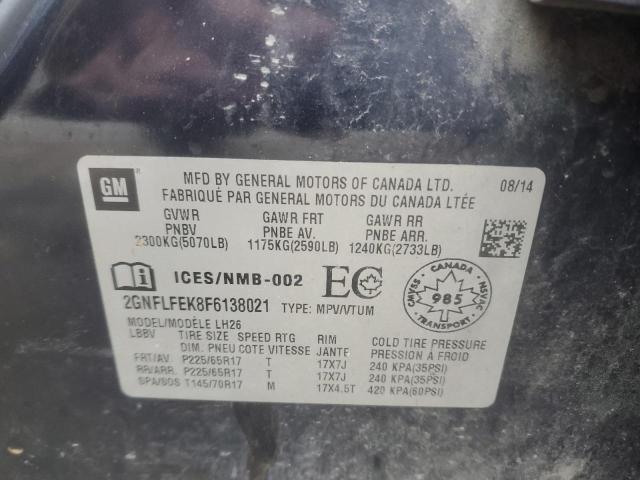 Photo 10 from auction – 2015 CHEVROLET EQUINOX LT with VIN 2GNFLFEK8F6138021
