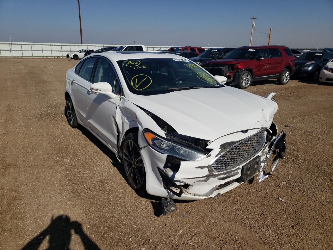 FORD FUSION TIT 2019 with VIN 3FA6P0D91KR152862 - Photo from auction