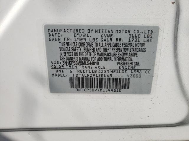 Photo 10 from auction – 2021 NISSAN KICKS S with VIN 3N1CP5BVXML544810