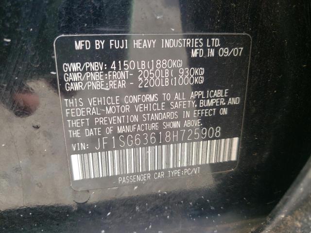 Фото 10 с аукциона – 2008 SUBARU FORESTER 2 с VIN JF1SG63618H725908
