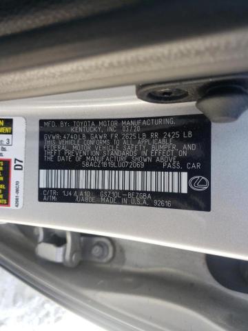 Photo 10 from auction – 2020 LEXUS ES 350 BAS with VIN 58ACZ1B19LU072069