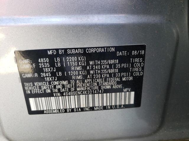 Foto 10 de la subasta – 2019 SUBARU OUTBACK 3. con VIN 4S4BSENC4K3214747