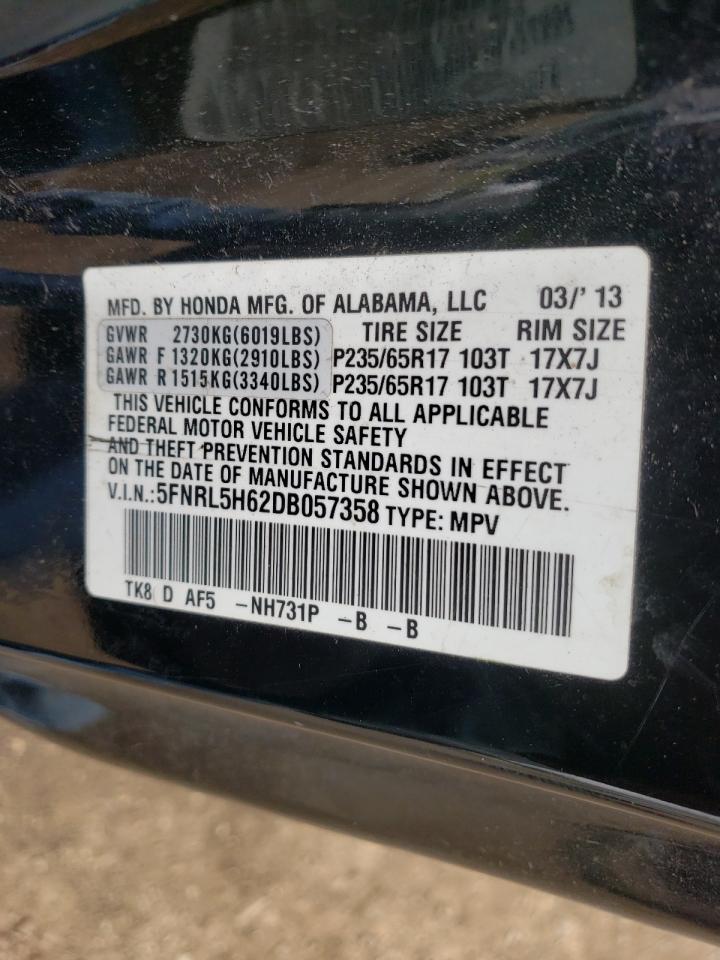 Photo 10 from auction – 2013 HONDA ODYSSEY EX with VIN 5FNRL5H62DB057358